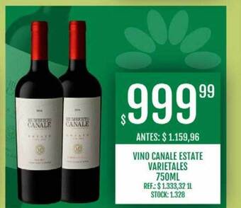Supermercados Todo Vino Canale Estate Varietales oferta