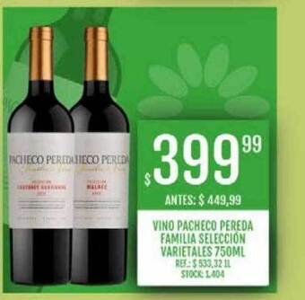 Supermercados Todo Vino Pacheco Pereda Familia Selección Varietales oferta