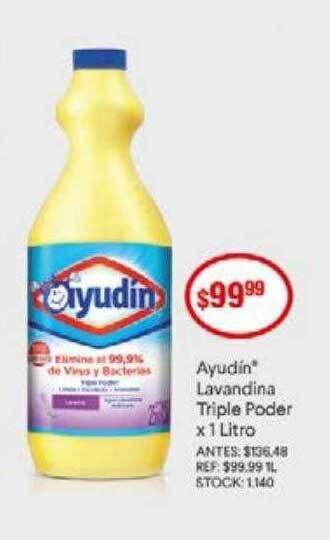 Supermercados Todo Ayudin Lavandina Triple Poder oferta