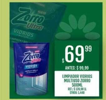 Supermercados Todo Limpiador Vidrios Multiuso Zorro oferta