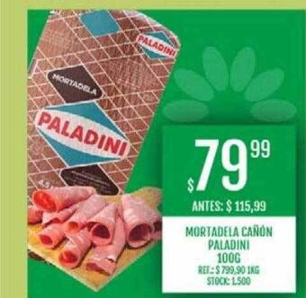 Supermercados Todo Mortadela Cañón Paladini oferta