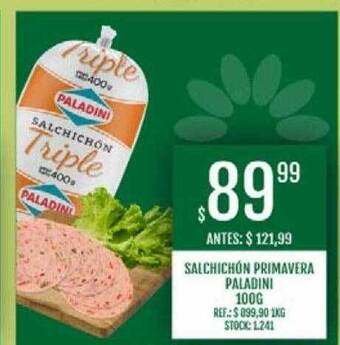 Supermercados Todo Salchichón Primavera Paladini oferta