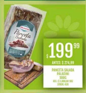 Supermercados Todo Panceta Salada Paladini oferta
