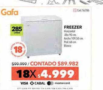 Nexon Gafa Freezer Horizontal oferta