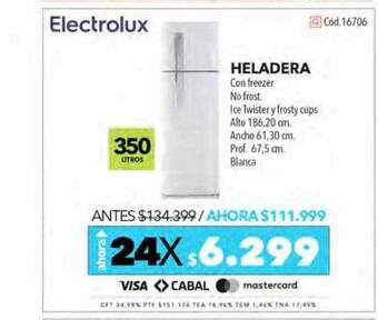 Nexon Electrolux Heladera oferta