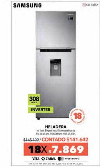 Nexon Samsung Heladera oferta