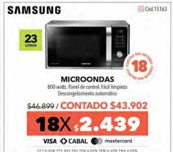 Nexon Samsung Microondas oferta