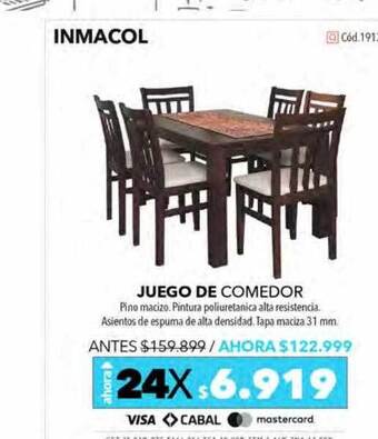 Nexon Inmacol Juego De Comedor oferta