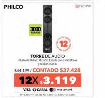 Nexon Torre De Audio Philco oferta