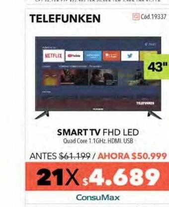 Nexon Smart Tv Fhd Led Telefunken oferta