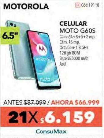 Nexon Motorola Celular Moto G60s oferta