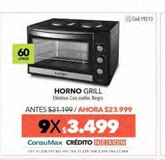 Nexon Horno Grill oferta