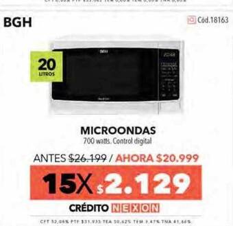 Nexon Bgh Microondas oferta