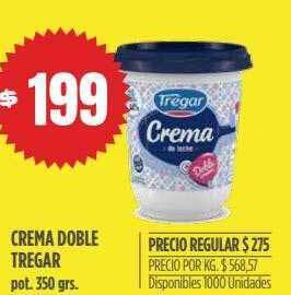Supermercados Vea Crema Doble Tregar oferta