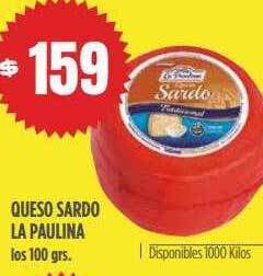 Supermercados Vea Queso Sardo La Paulina oferta