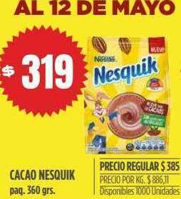 Supermercados Vea Cacao Nesquik oferta
