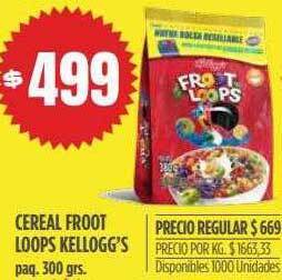 Supermercados Vea Cereal Froot Loops Kellogg's oferta