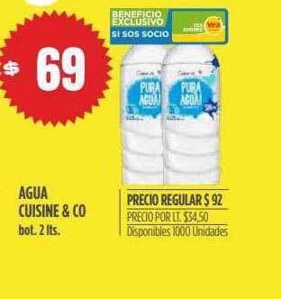 Supermercados Vea Agua Cuisine & Co oferta