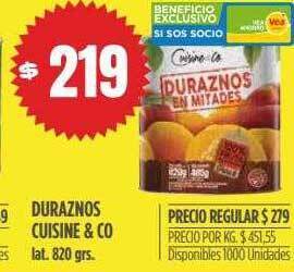 Supermercados Vea Duraznos Cuisine & Co oferta