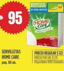 Supermercados Vea Servilletas Home Care oferta