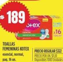 Supermercados Vea Toallas Femeninas Kotex oferta