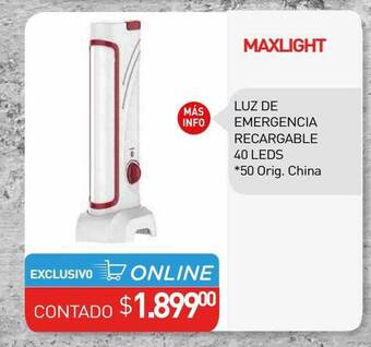 La Anonima Maxlight Luz De Emergencia Recargable 40 Leds oferta