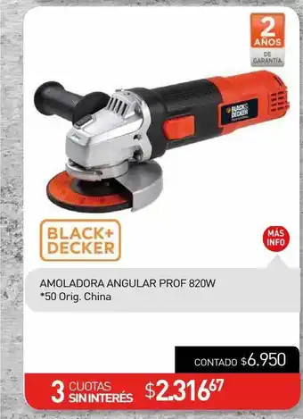 La Anonima Amoladora Angular Prof 820w Black+decker oferta