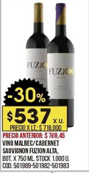 Coto Vino Malbec Cabernet Sauvignon Fuzion Alta oferta