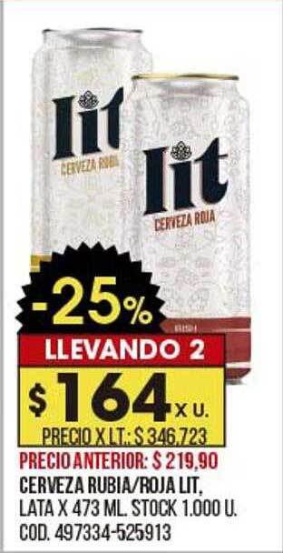 Coto Cerveza Rubia Roja Lit oferta