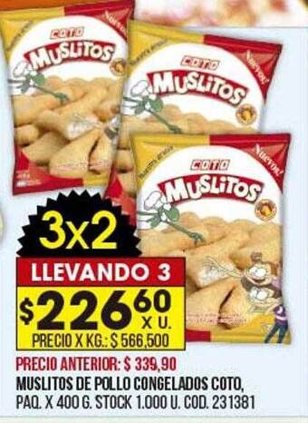 Coto Muslitos De Pollo Congelados Coto oferta