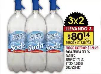Coto Soda Sierra De Los Padres oferta
