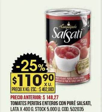 Coto Tomates Peritas Enteros Con Puré Salsati oferta