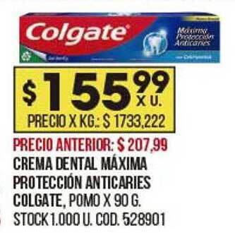 Coto Crema Dental Máxima Protección Anticaries Colgate oferta