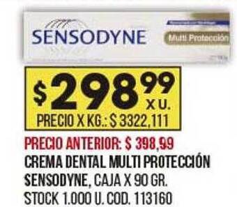 Coto Crema Dental Multi Protección Sensodyne oferta
