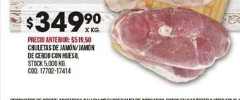 Coto Chuletas De Jamón Jamón De Cerdo Con Hueso oferta