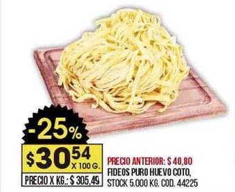 Coto Fideos Puro Huevo Coto oferta