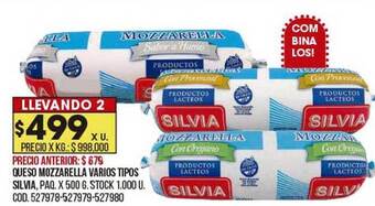 Coto Queso Mozzarella Varios Tipos Silvia oferta