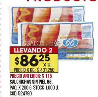 Coto Salchichas Sin Piel 66 oferta