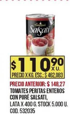Coto Tomates Peritas Enteros Con Puré Salsati oferta