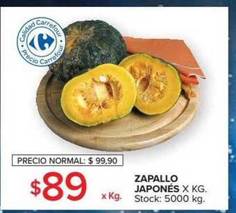 Carrefour Zapallo Japonés oferta