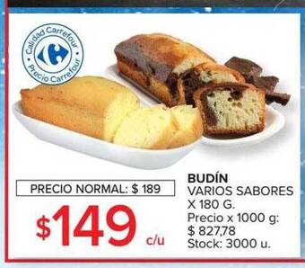 Carrefour Budín Varios Sabores oferta