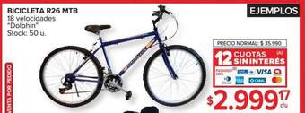 Carrefour Bicicleta R26 Mtb 18 Velocidades oferta