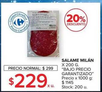 Carrefour Salame Milán oferta