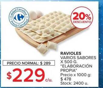 Carrefour Ravioles Varios Sabores oferta
