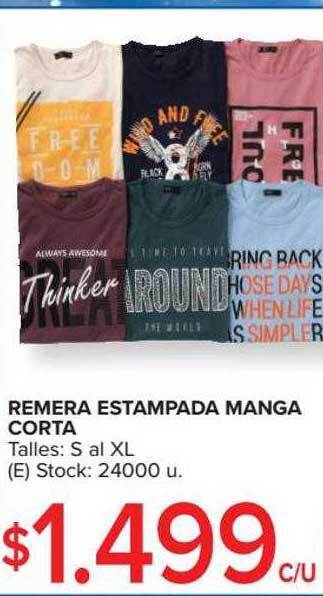 Carrefour Remera Estampada Manga Corta oferta