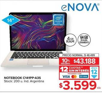 Carrefour Notebook C141pp-a3s Enova oferta