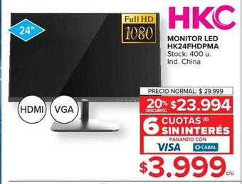 Carrefour Hkc Monitor Led Hk24fhdpma oferta