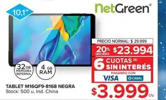 Carrefour Netgreen Tablet M16qf9-8168 Negra oferta