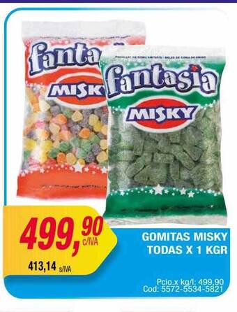 Maxiconsumo Gomitas Misky Todas oferta