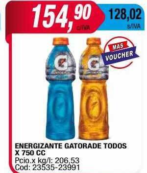 Maxiconsumo Energizante Gatorade Todos oferta